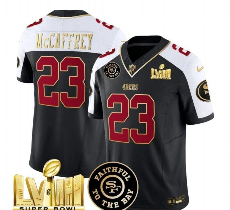 Men San Francisco 49ers 23 Mccaffrey Black 2025 Nike Limited NFL Jersey style 7153